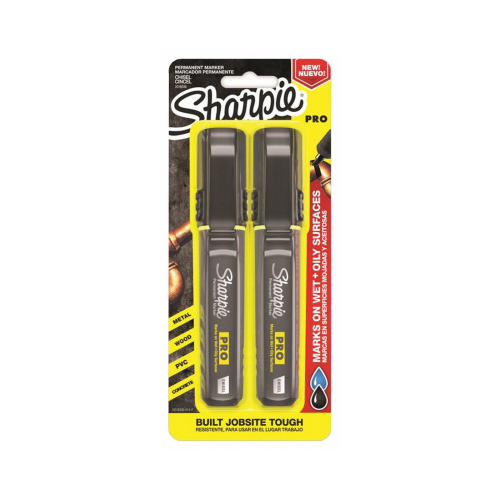 Sharpie 2018330-XCP4 Permanent Marker PRO Black Chisel Tip - pack of 4 Pairs