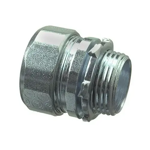 Rigid Conduit Connector, 1/2 in Compression, 1.17 in OD, Steel Pair