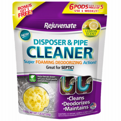 Rejuvenate RJ6DPC-LEMON Garbage Disposal & Drain Cleaner Pod 6 pk