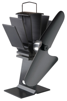 Ecofan 800CAXBX 8 In. 100cfm Black Heat Powered Wood Stove Fan