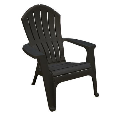 Adams 8371-02-3700 Chair RealComfort Black Polypropylene Frame Adirondack