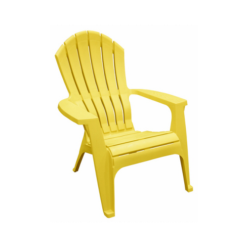 Adams 8371-19-3700 Chair RealComfort Yellow Polypropylene Frame Adirondack