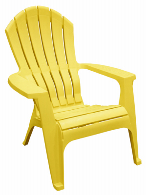 Adams 8371-19-3700 Chair RealComfort Yellow Polypropylene Frame Adirondack