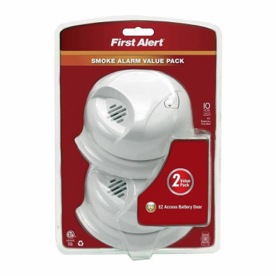 First Alert 1039792 Smoke/Fire Detector Battery-Powered Ionization Pair