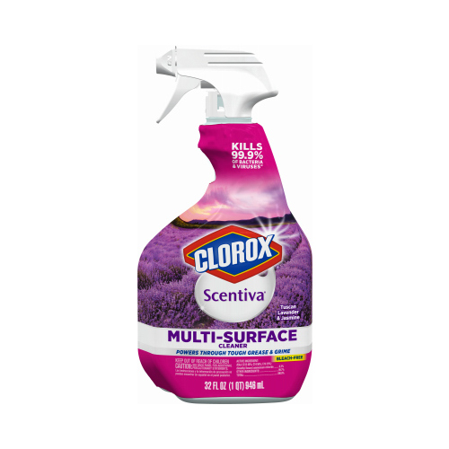 Deodorizing Multi-Purpose Cleaner Scentiva Jasmine/Lavender Scent Liquid 32 oz - pack of 6