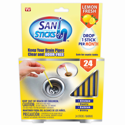 Sani Sticks 40671 Deodorizing Multi-Purpose Cleaner Lemon Fresh Scent Concentrated Stick 24 pk