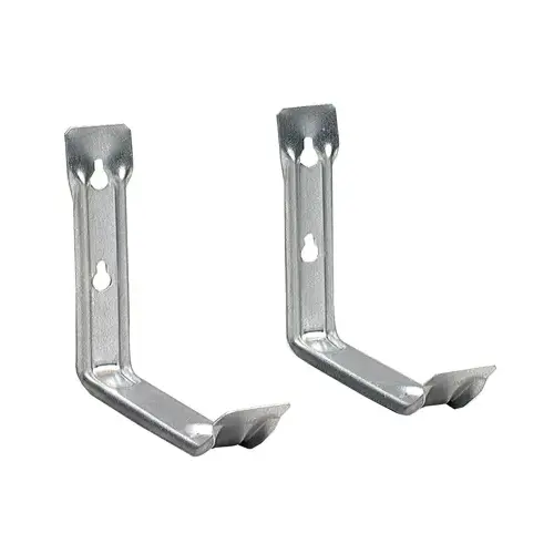 Utility Bracket, Hang Up Mounting, Galvanized Steel Pair Silver