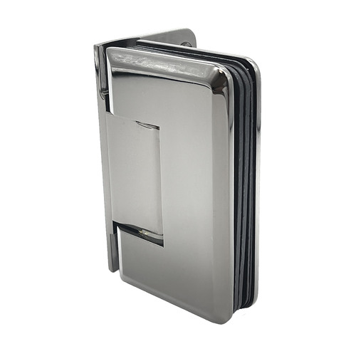 Brixwell H-PGTW-OP-GM Premier Series Glass To Wall Mount Shower Door Hinge With Offset Back Plate Black Nickel