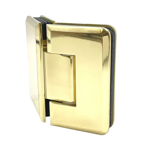 Premier Series Glass To Glass Mount Shower Door Hinge 135 Degree W/5 degree Pin Polished Brass