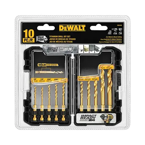 DEWALT DD5160/DD5060 SET BIT IMP 10PC ASSORTED Titanium