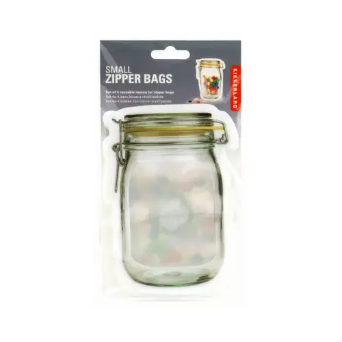 Mason Jar Storage Bag 0.1" W X 4.2" L Clear Polyethylene Clear