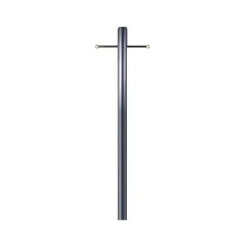 7 Ft. x 3 In. Outside Diameter Steel Outdoor Lamp Post Black