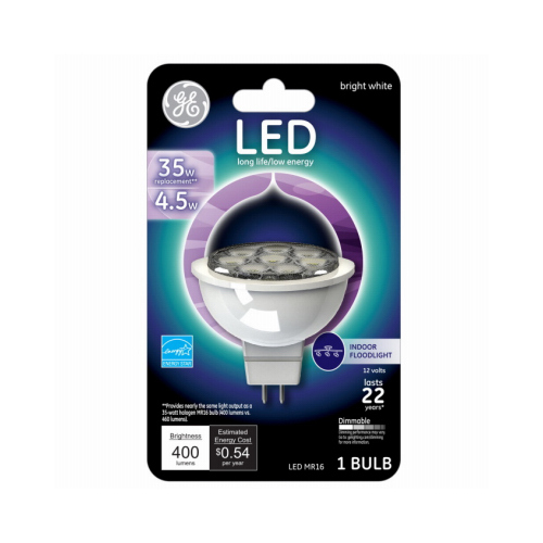 LED Bulb MR16 Bi-Pin Bright White 35 W Clear - pack of 3