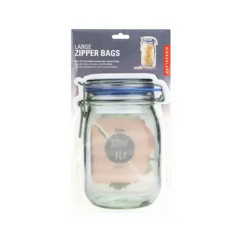 Mason Jar Storage Bag 0.1" W X 6.9" L Clear Polyethylene Clear