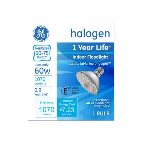 Halogen Bulb 60 W PAR30 Floodlight 1070 lm White Clear