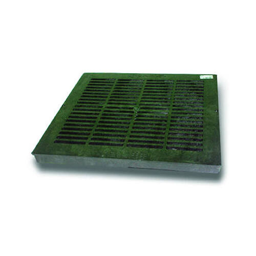 Drain Grate 12" Green Square Polyethylene Green