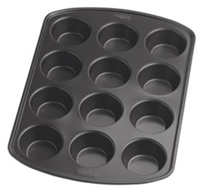 WILTON 191002982 Muffin Pan 15" W X 10.5" L Gray Gray