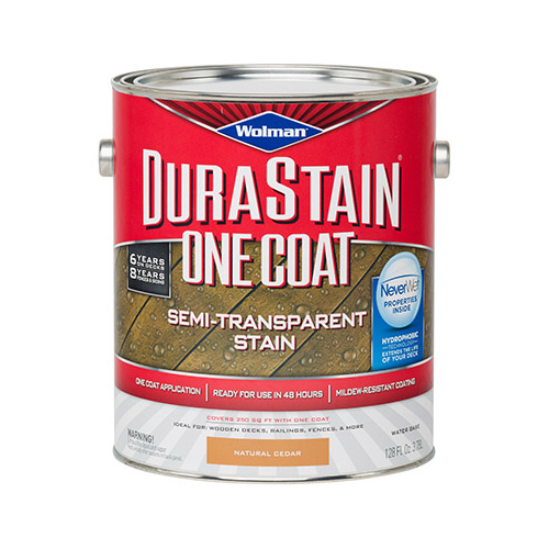 One Coat Stain DuraStain Semi-Transparent Natural Cedar Water-Based 1 gal Natural Cedar