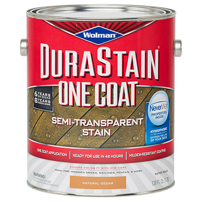 Wolman 288078 One Coat Stain DuraStain Semi-Transparent Natural Cedar Water-Based 1 gal Natural Cedar