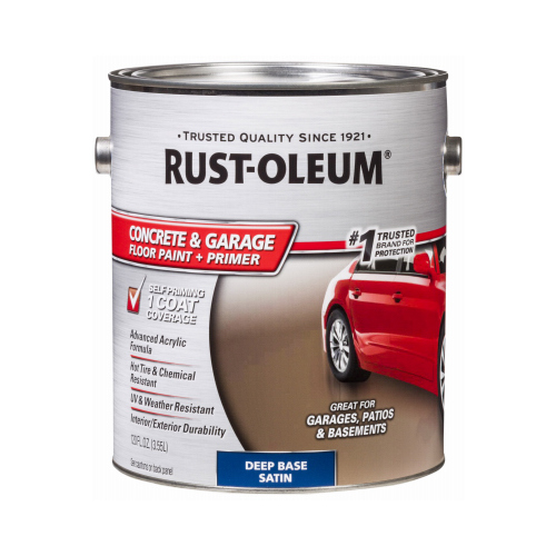 Rust-Oleum 319550 Concrete Floor Paint Concrete & Garage Satin Deep ...