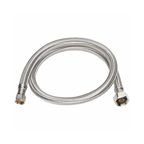 Homewerks Worldwide 7223-16-38-3 Braided Faucet Supply Line, Stainless Steel, 1/2 x 3/8 x 16-In.