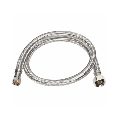 Homewerks Worldwide 7223-12-38-3 Braided Faucet Supply Line, Stainless Steel, 1/2 x 3/8 x 12-In.