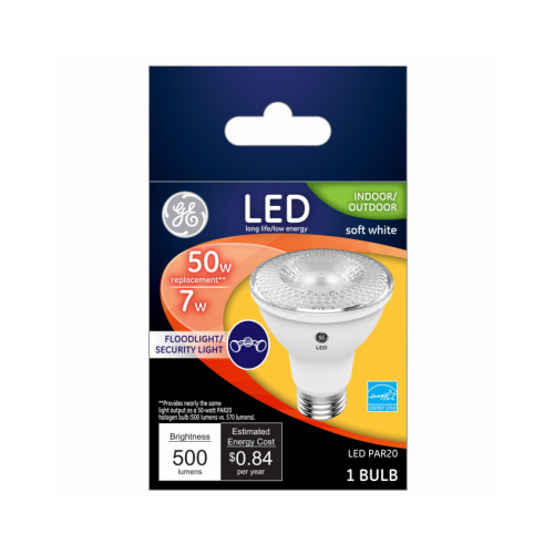 LED Flood Light Bulb, Soft White, 500 Lumens, 7-Watts