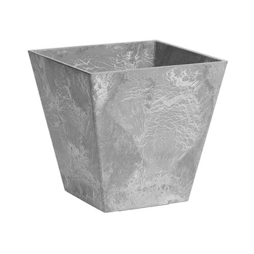 Ella Planter, Resin & Natural Stone, Gray, 8-In. Sq. - pack of 10