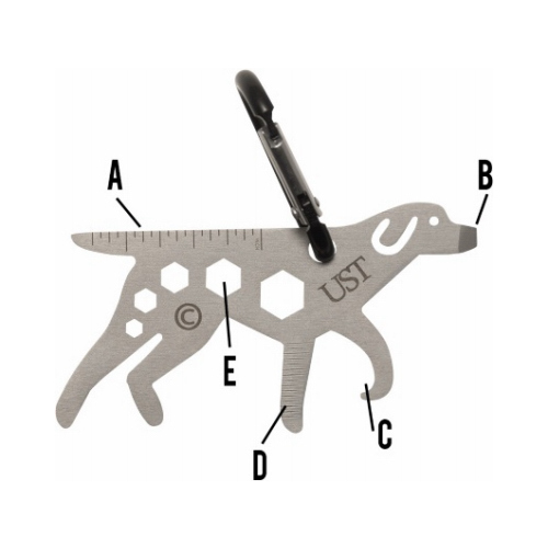 Multi-Tool Tool A Long Dog Silver - pack of 4