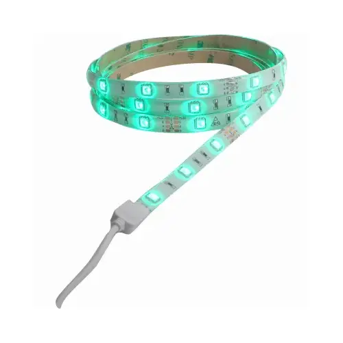 RGB Tape Light, 120 V, 30-Lamp, LED Lamp, 270 Lumens Lumens, 3000 K Color Temp Multi-Color