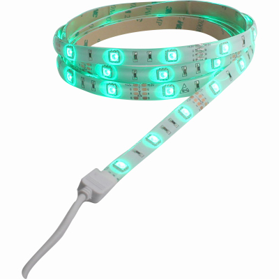 Amertac LTAPE2MRGB-T RGB Tape Light, 120 V, 30-Lamp, LED Lamp, 270 Lumens Lumens, 3000 K Color Temp Multi-Color