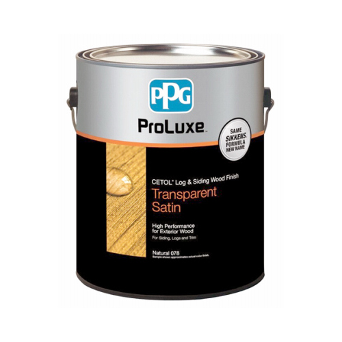ProLuxe SIK42005.01 Wood Finish Cetol Log and Siding Transparent Satin Natural Oak Oil-Based Acrylic/Alkyd/Urethane Blend Wo Natural Oak