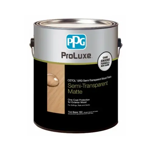 PPG SIK500-190.01 Proluxe Cetol SRD Wood Finish, Semi-Transparent, Liquid, 1 gal, Can Tint Base