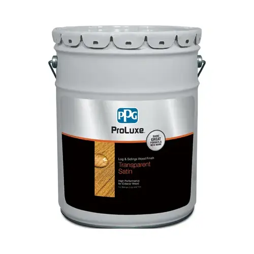 Proluxe Cetol Log and Siding Wood Finish, Satin, Natural, Liquid, 5 gal, Pail