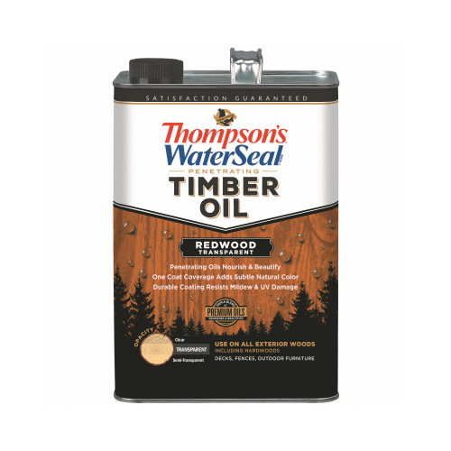 Thompson's Waterseal TH.049821-16 Penetrating Timber Oil Transparent Redwood 1 gal Redwood