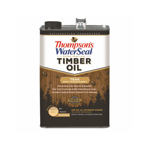 Thompson's Waterseal TH.049831-16-XCP4 Penetrating Timber Oil Thompson's WaterSeal Transparent Teak 1 gal Teak - pack of 4