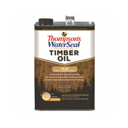 Penetrating Timber Oil Thompson's WaterSeal Transparent Teak 1 gal Teak - pack of 4