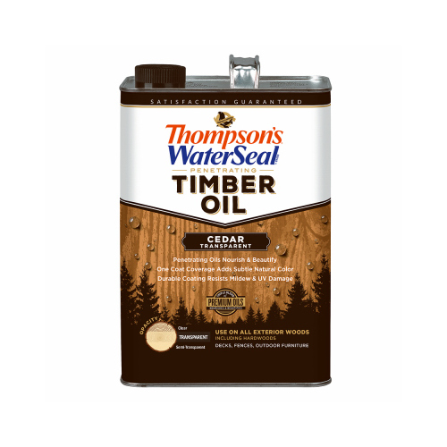 Thompson's Waterseal TH.049861-16 Penetrating Timber Oil Transparent Cedar 1 gal Cedar