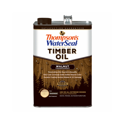 Thompson's Waterseal TH.049841-16-XCP4 Penetrating Timber Oil Thompson's WaterSeal Transparent Walnut 1 gal Walnut - pack of 4