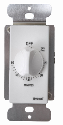 SOUTHWIRE/COLEMAN CABLE 59717WD In-Wall 60-Minute Switch Outlet/Appliance Timer, White