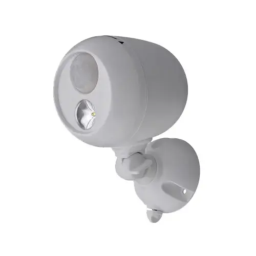 MR BEAMS/WIRELESS ENVIRONMENT LLC MB330-WHT-01-04 Motion-Sensing Spot Light, Wireless, 140 Lumens, White