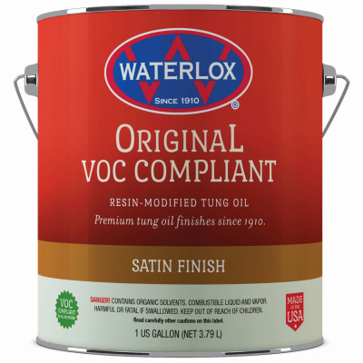 Waterlox 6035 Satin Finish, Satin, Liquid, Dark Amber, 1 gal