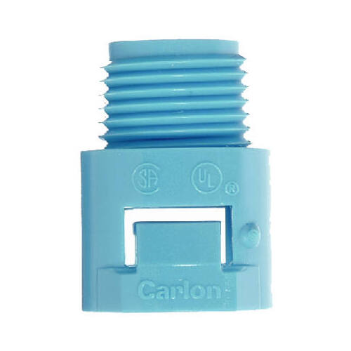 Carlon A243E-CAR Conduit Adapter, 3/4 in MPT, 1.54 in L, PVC, Blue