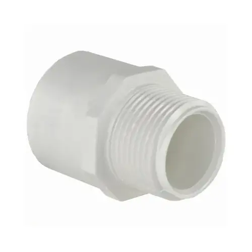 Schedule 40 PVC Pressure Male Adapter, White, 1-In.