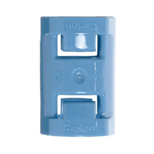 Conduit Coupling, 1/2 in, 1.58 in L, Polycarbonate, Blue