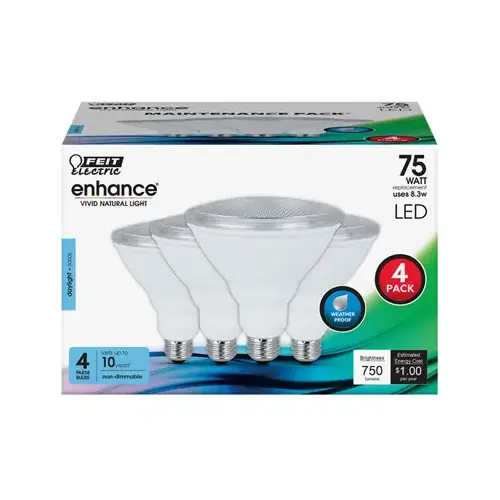 LED Light Bulbs, Par38, Warm Daylight, 750 Lumens, 8.3-Watts - pack of 4