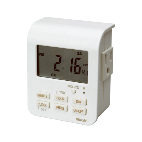 7-Day 2-Outlet Digital Heavy Duty Timer