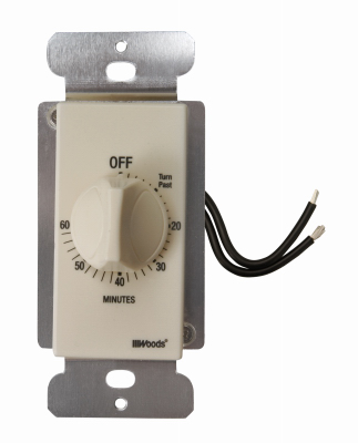 SOUTHWIRE/COLEMAN CABLE 59718WD In-Wall 60-Minute Switch Outlet/Appliance Timer, Almond