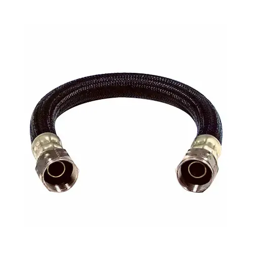 Water Heater Connection Hose, Flexible, Braided, 3/4 FIP x 3/4 FIP x 15-In.