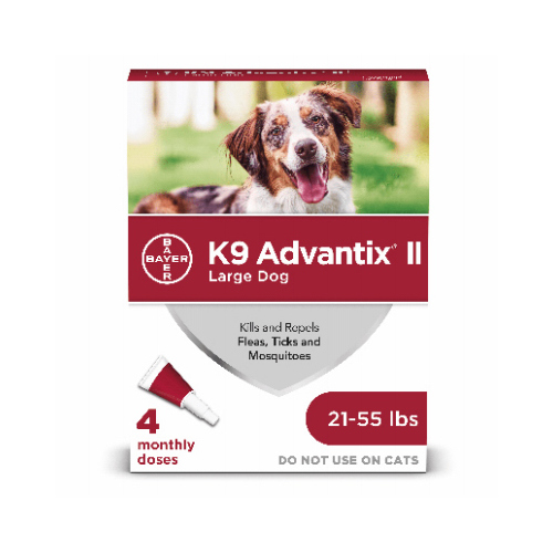 K9 Advantix 00724089203991 Flea And Tick Prevention & Treatment for Dogs 21-55-Lbs., 4 Doses  pack of 4